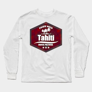 TAHITI Pacific Ocean Emblem Long Sleeve T-Shirt